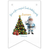 Magical Santa Birthday Invitation バンティングフラッグ (第3の旗)