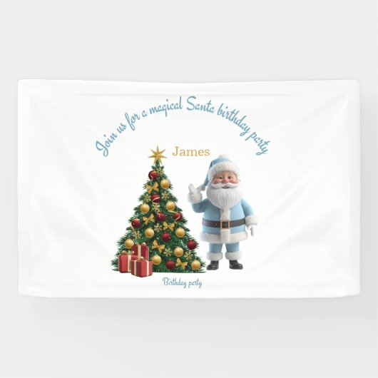 Magical Santa Birthday Invitation 横断幕 (横)