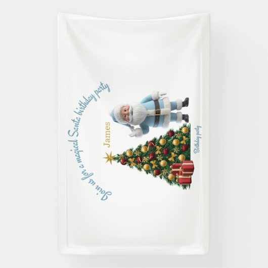 Magical Santa Birthday Invitation 横断幕 (縦)