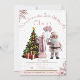 Magical Santa Birthday Invitation – 1st Birthday サンキューカード