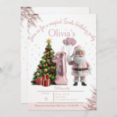 Magical Santa Birthday Invitation – 1st Birthday サンキューカード (正面/裏面)