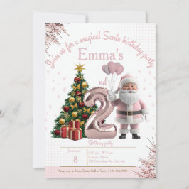 Magical Santa Birthday Invitation – 2nd Birthday サンキューカード