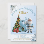 Magical Santa Birthday Invitation – 8th Birthday サンキューカード (正面)