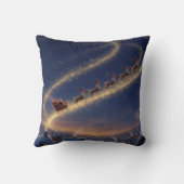 Magical Santa Christmas Pattern Starry Night Sky クッション (裏面)