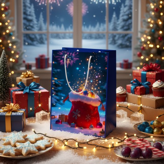 Magical Santa Sack Christmas Gift Bag ミディアムペーパーバッグ