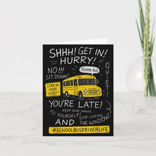 Magical School Bus Driver Last Day Of School Bus D カード (正面)