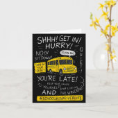 Magical School Bus Driver Last Day Of School Bus D カード (黄色い花)