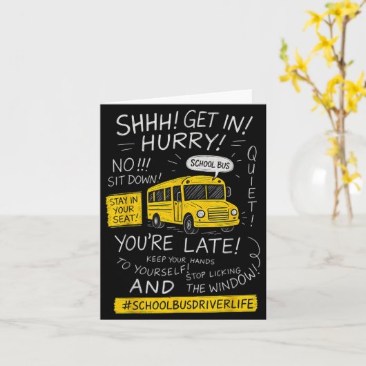 Magical School Bus Driver Last Day Of School Bus D カード (黄色い花)