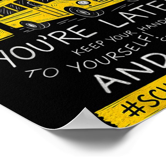 Magical School Bus Driver Last Day Of School Bus D ポスター (角)