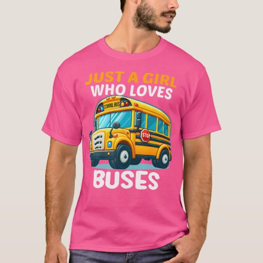 Magical School Bus For Kids Just A Girl Who Loves  Tシャツ (正面)