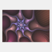 Magical Shiny Abstract Striped Colorful Fractal ラッピングペーパーシート (正面3)