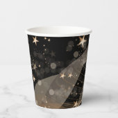 Magical Shiny Gold Stars Strings and Bokeh Lights 紙コップ (正面)