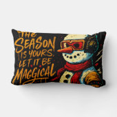 Magical Snow-Bro Throw Pillow Funky Christmas Sofa ランバークッション (裏面)