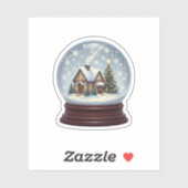Magical Snow Globe Christmas House & Tree  シール (シート)