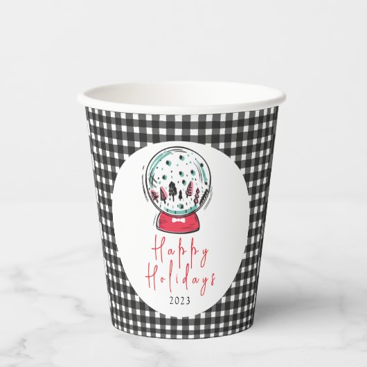 Magical Snow Globe Christmas Party 紙コップ (正面)