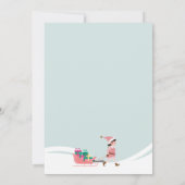 Magical Snow Globe Santa's Elves Pink Workshop シーズンカード (裏面)