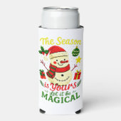 Magical Snowman Christmas Cozy Holiday Sports Gift スリム缶クーラー (Seltzer正面)