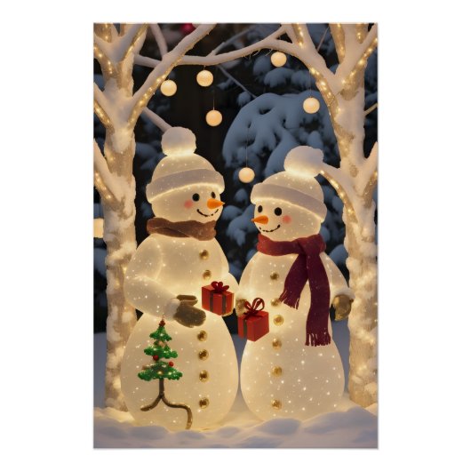 Magical Snowman Christmas Lights ポスター (正面)