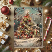 Magical Snowy Christmas Cottage  カード