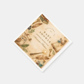 Magical Spellbook Wizard Baby Shower スタンダードカクテルナプキン (角)