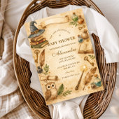 Magical Spellbook Wizard Baby Shower 招待状
