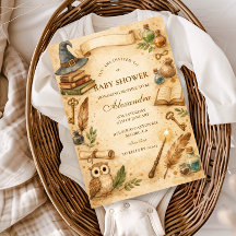 Magical Spellbook Wizard Baby Shower