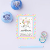Magical Stars Rainbow Baby Shower Unicorn Invite チラシ (シングル)