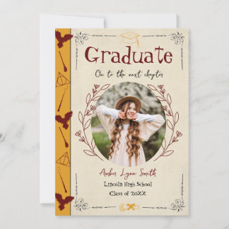 Magical Story Book Graduation Invitation 招待状