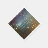 Magical String Lights Enchanted Forest Wedding スタンダードカクテルナプキン (角)