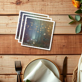 Magical String Lights Enchanted Forest Wedding スタンダードカクテルナプキン