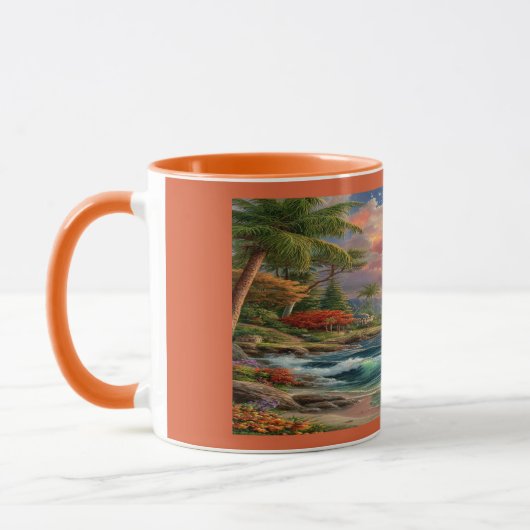 Magical Sunset Dolphin Tropical Ocean Mug マグカップ (左)