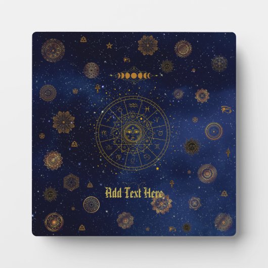 Magical Symbols of Protection Mandala Pagan Witch フォトプラーク (正面)