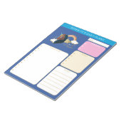 Magical the Unicorn Rainbow & Clouds Design ノートパッド (アングル)