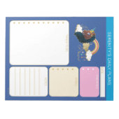Magical the Unicorn Rainbow & Clouds Design ノートパッド (正面)
