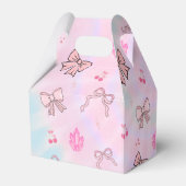 Magical Tie Dye Unicorn Coquette Bow Birthday フェイバーボックス (裏面サイド)