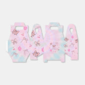 Magical Tie Dye Unicorn Coquette Bow Birthday フェイバーボックス (折り畳みなし)