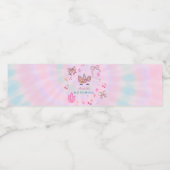 Magical Tie Dye Unicorn Coquette Bow Birthday  ペットボトルラベル (シングルラベル)