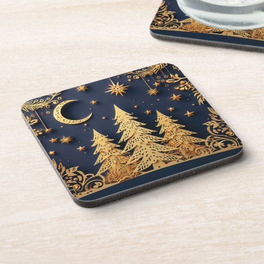 Magical Tree Scene – Yuletide Glimmers コースター (左側)