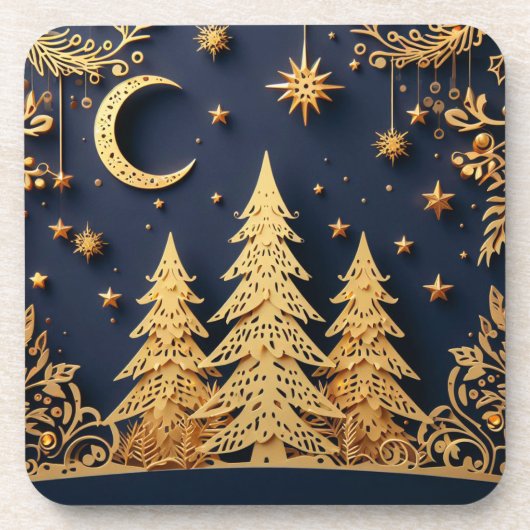 Magical Tree Scene – Yuletide Glimmers コースター (正面)