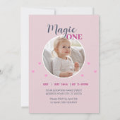 Magical Unicorn 1st Birthday 招待状 (裏面)