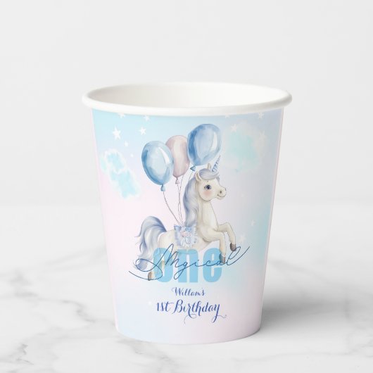 Magical Unicorn 1st Birthday 紙コップ (裏面)
