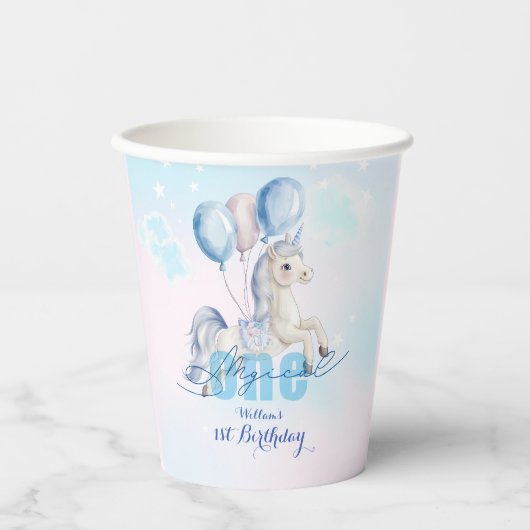 Magical Unicorn 1st Birthday 紙コップ (正面)