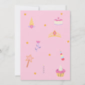 Magical Unicorn 1st Birthday Invitation for Girls セーブザデート (裏面)