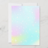 Magical Unicorn 3rd Birthday Invitation – Rainbow  招待状 (裏面)