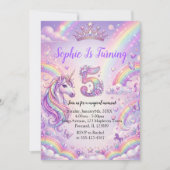 Magical Unicorn 5th Birthday 招待状 (正面)