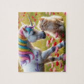 Magical Unicorn and Kitten Best Friends  ジグソーパズル (縦)