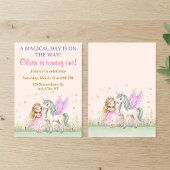 Magical Unicorn and Princess Birthday 招待状