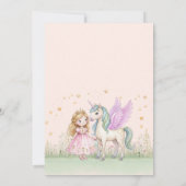 Magical Unicorn and Princess Birthday 招待状 (裏面)