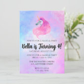 Magical Unicorn Birthday Invitation 招待状 (スタンド正面)