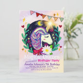 Magical Unicorn Birthday Party Invitation 招待状 (スタンド正面)